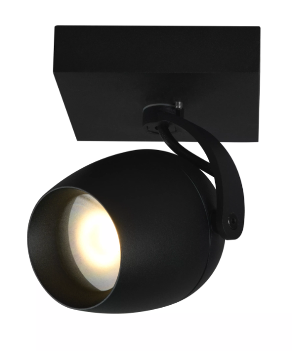 Lucide Preston plafondspot 1x50W zwart mat