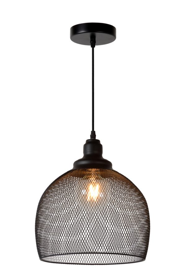 Lucide Mesh hanglamp 28cm 1x E27 zwart