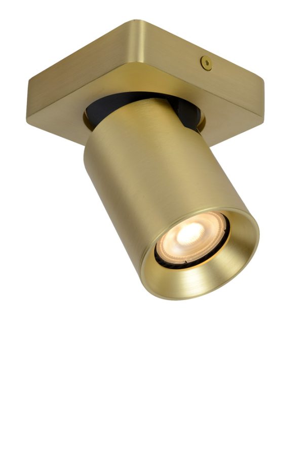 Lucide Nigel plafondlamp draaibaar 1x 5W goud mat