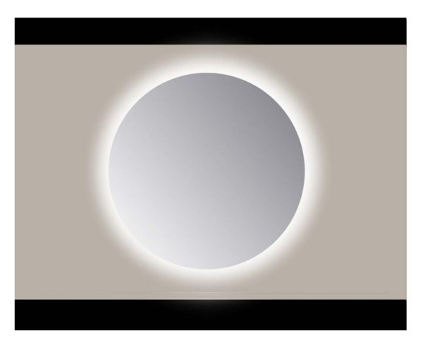 Sanicare Q-mirrors spiegel rond 60 cm. PP geslepen rondom Ambiance Cold White leds met sensor