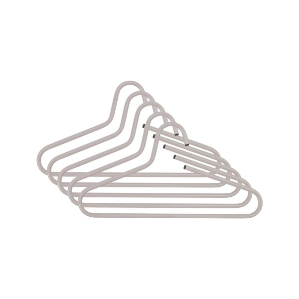 Set van 5 kledinghangers Glorie Taupe