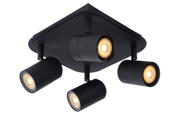 Lucide Lennert plafondlamp 4 spots 5W zwart