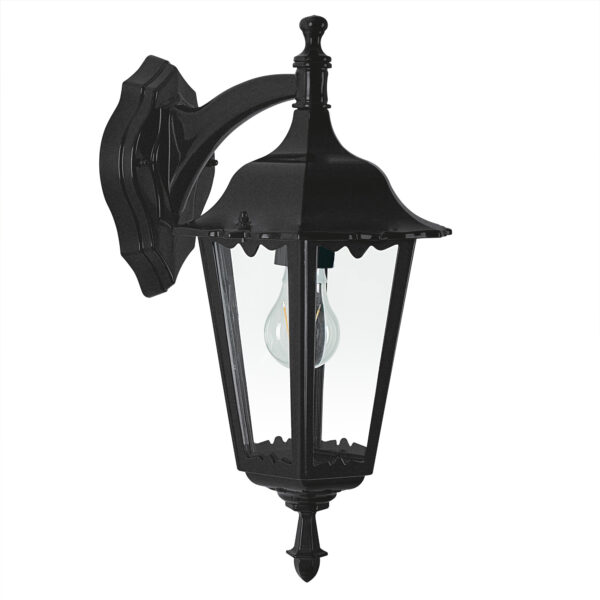 Ancona Muurlamp hang Zwart met 3W Bewegingssensor LED