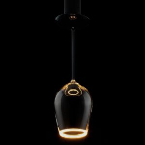 Floating LED Cup Red Wine Smokey Black