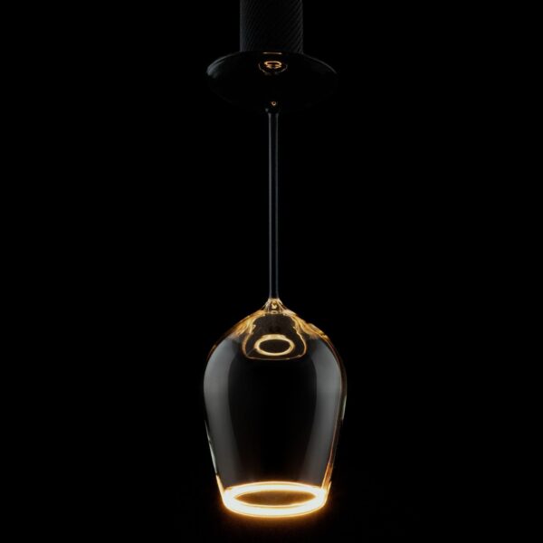 Floating LED Cup Red Wine Smokey Black