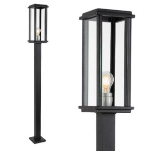 Buitenlamp Capital L sokkellamp zwart