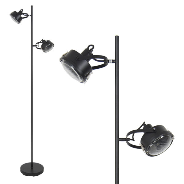 Satellite staande Vloerlamp Zwart