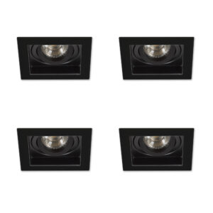 Set Axl inbouwspots 4 stuks zwart