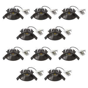 Ivar Inbouwspot Zwart 10 stuks