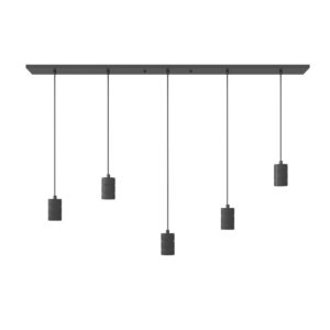 Lampen pendel Calex Multi pendule set zwart 5x E27
