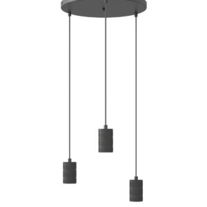 Lampen pendel Calex Multicord set zwart 3x E27