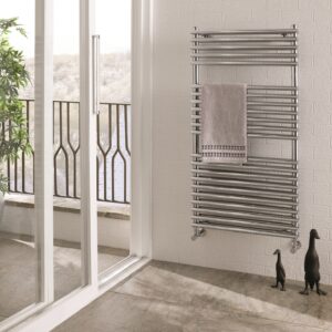 Eastbrook Biava Double Tube handdoek radiator 180x60cm Chroom 1280 watt