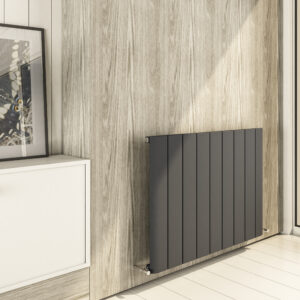 Eastbrook Peretti horizontale aluminium radiator 60x123cm Antraciet 1443 watt