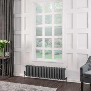 Eastbrook Rivassa 3 koloms verwarming 30x114,8cm Antraciet 1118 watt