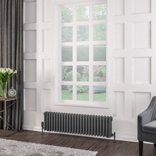 Eastbrook Rivassa 3 koloms verwarming 30x114,8cm Antraciet 1118 watt