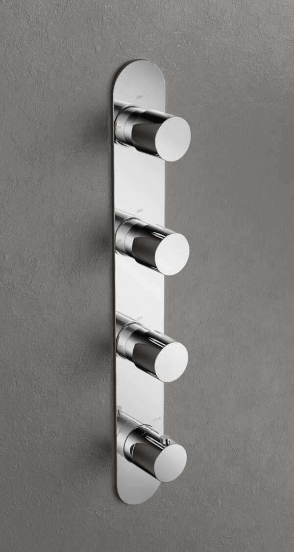 Hotbath Buddy/Laddy Inbouw Douche Thermostaat Horizontaal Geborsteld Nikkel B050