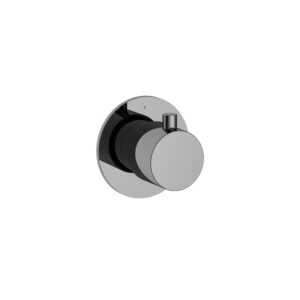 Hotbath Cobber Afbouwdeel Thermostaat met 1 stopkraan Zwart Chroom CB010