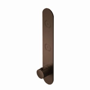 Hotbath Cobber Afbouwdeel thermostaat Verticaal met 2 push buttons Verouderd Messing PB066
