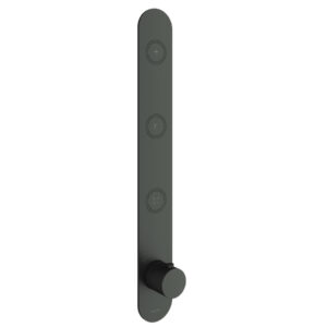 Hotbath Cobber Afbouwdeel thermostaat Verticaal met 3 pushbuttons Zwart Mat PB050