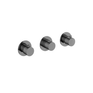 Hotbath Cobber afbouwdeel Inbouw Douche Thermostaat Horizontaal Zwart Chroom CB7067