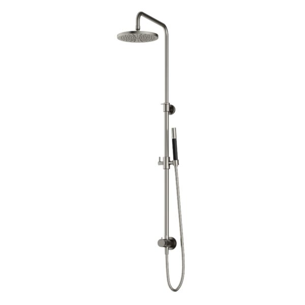 Hotbath Cobber M438 stortdouche met staafhanddouche en 20cm hoofddouche nikkel geborsteld