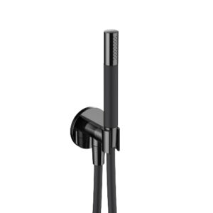 Hotbath Cobber Staaf Handdouche met douche aansluiting en opsteek Zwart Chroom M440