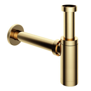 Hotbath Cobber Wastafel Sifon rond Gepolijst Messing P035