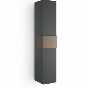 Muebles Cronos hoge kast 160cm antraciet / mokka unieke afwerking