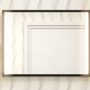 Muebles Davinci 120x60cm spiegel met verlichting en zwart frame