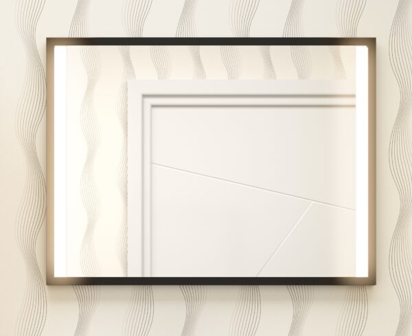 Muebles Davinci 120x60cm spiegel met verlichting en zwart frame