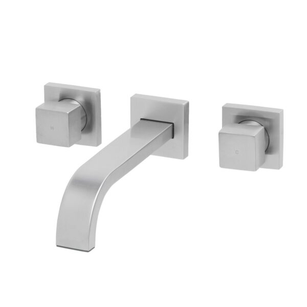 Mueller Cubo 2-knops wastafelkraanafbouwdeel RVS PVD
