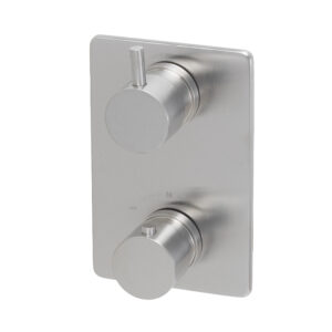 Mueller Round inbouw thermostaat 2-wegs RVS look