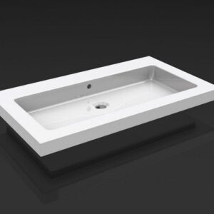Mueller Single flat meubelwasbak 100x46cm zonder kraangat