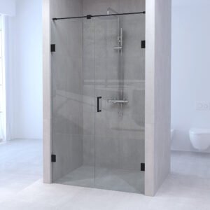 Brauer JC profielloze nisdeur 130cm met 70cm deur zwart mat
