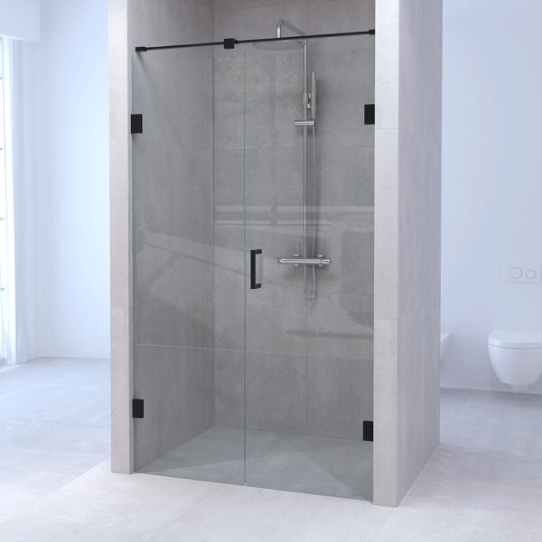 Brauer JC profielloze nisdeur 130cm met 70cm deur zwart mat