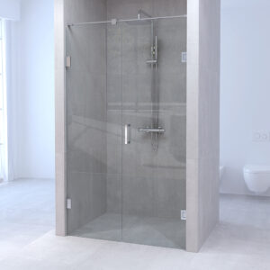 Brauer JC profielloze nisdeur 140cm met 70cm deur chroom