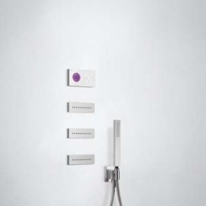 Tres Shower Technology digitale inbouwthermostaat met luxe regendouche en massagejets