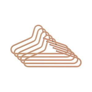 Set van 5 kledinghangers Glorie Terracotta