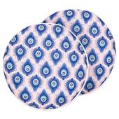 Beliani-CERIANA-Tuinkussen set van 2-Blauw|Roze- 40 cm-Polyester