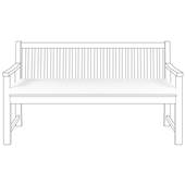 Beliani-VIVARA -Tuinkussen-Gebroken wit-152 x 54 cm-Polyester