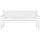 Beliani-VIVARA -Tuinkussen-Gebroken wit-169 x 54 cm-Polyester