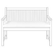 Beliani-VIVARA -Tuinkussen-Gebroken wit-112 x 54 cm-Polyester