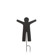 J-Line decoratie Tuin Maurice - ijzer - zwart - small - 4 st