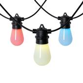 QAZQA Smart lichtsnoer LED 15 meter 15-lichts opaal RGBW IP44 - Chill