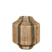 Mica Decorations Liliano Lantaarn - H36 x Ø30 cm - Jute - Donkergroen