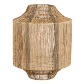 Mica Decorations Liliano Lantaarn - H51 x Ø40 cm - Jute - Donkergroen