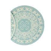 Tapeso Rond Vintage buitenkleed - Flip Agnes turquoise - 200 cm