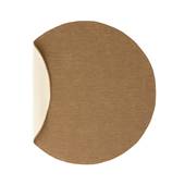 Tapeso Rond buitenkleed effen - Flip lichtbruin - 200 cm