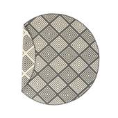 Tapeso Rond Buitenkleed ruit - Flip Gem grijs - 160 cm