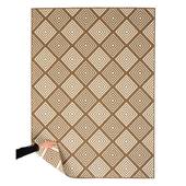 Tapeso Buitenkleed ruit - Flip Gem lichtbruin - 200x280 cm